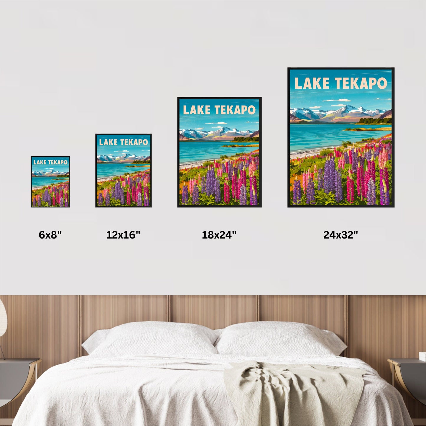 Lake Tekapo Vintage Travel Poster