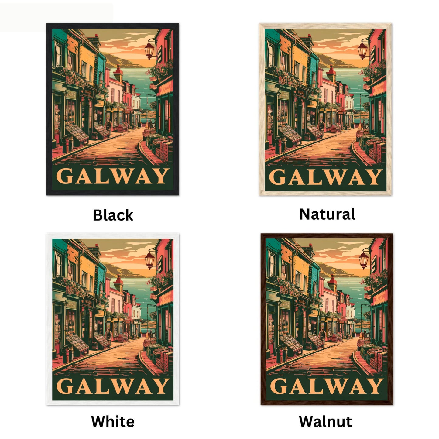 Galway Vintage Travel Poster - Coastal Charm