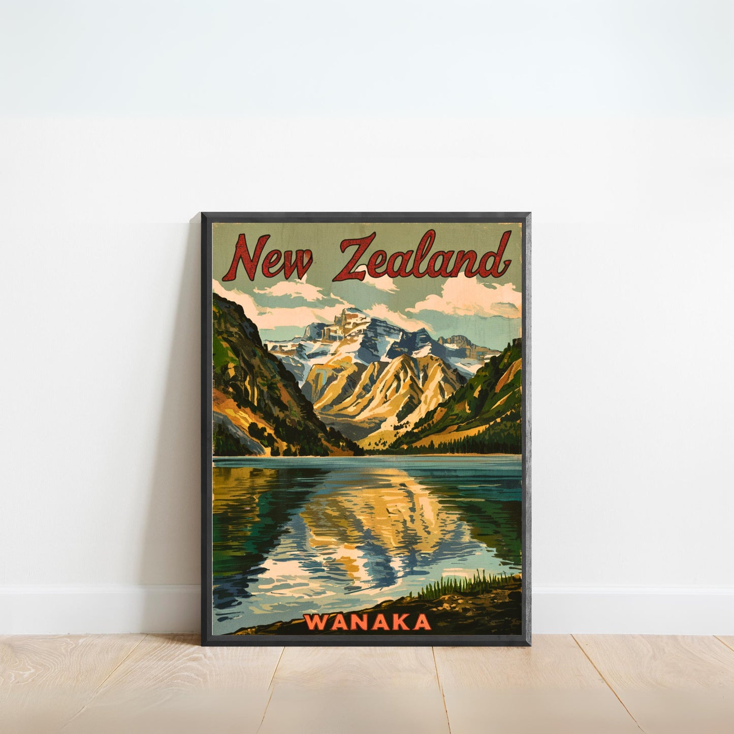 New Zealand Vintage Travel Poster