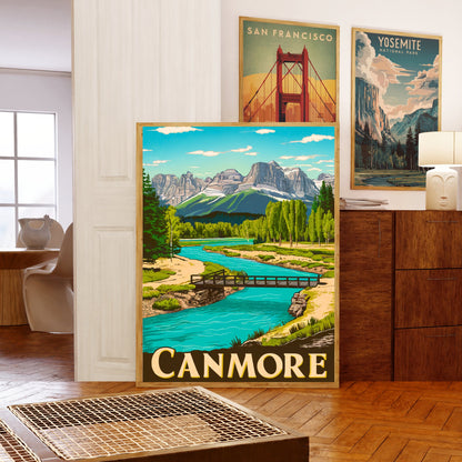 Canmore Vintage Travel Poster