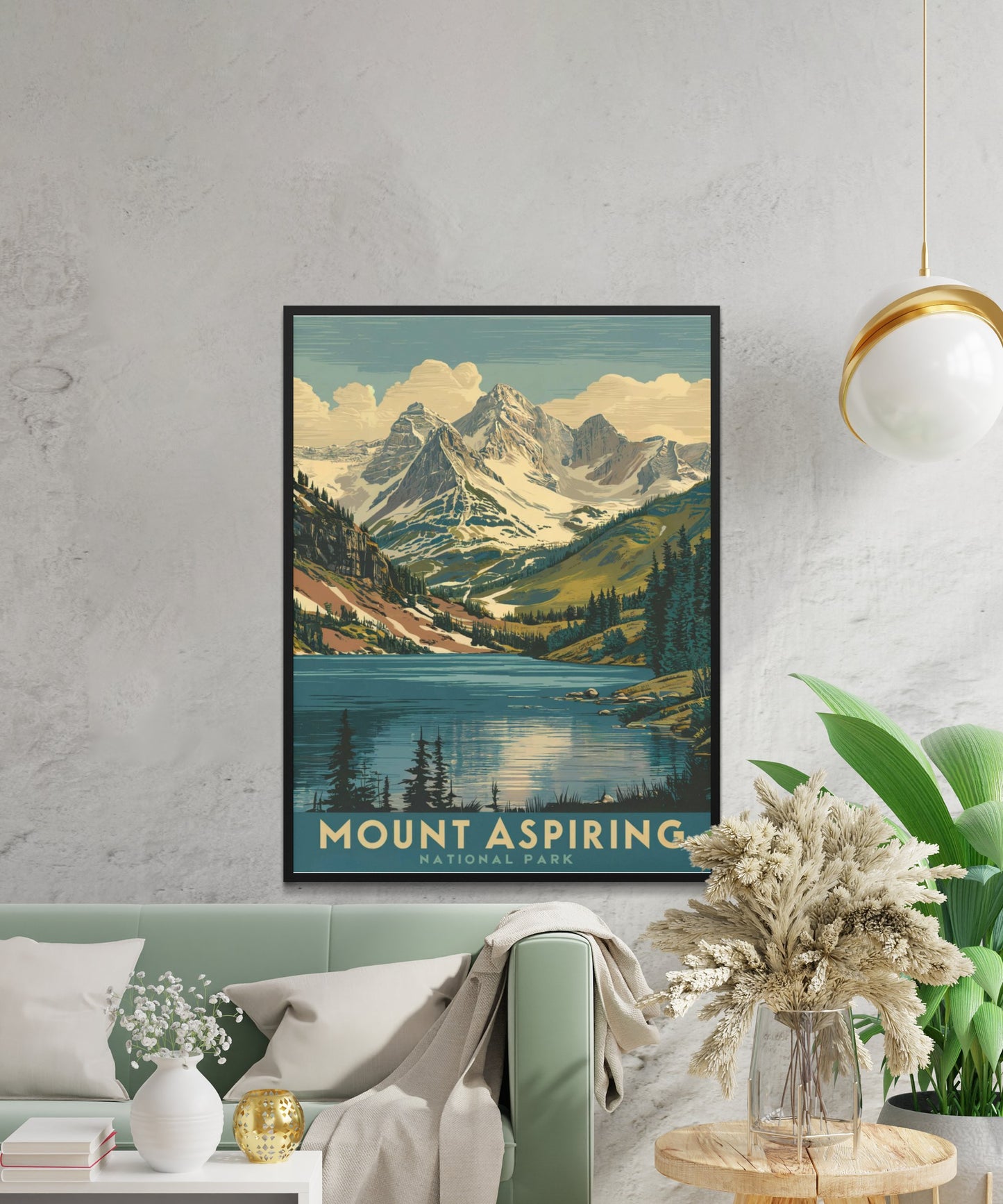 Mount Aspiring Vintage Travel Poster - Timeless New Zealand Splendor