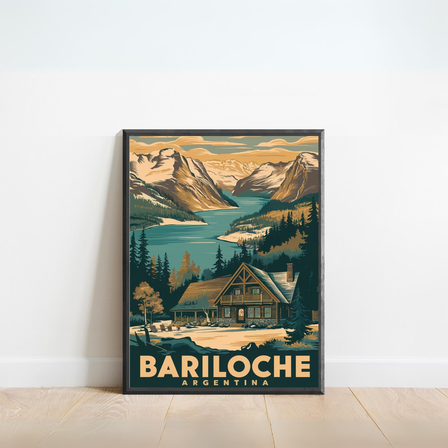 Bariloche Vintage Travel Poster - Lakeside Charm