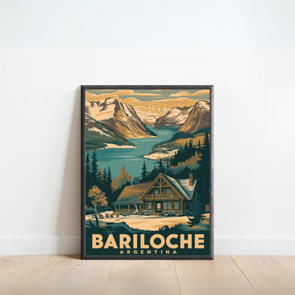 Bariloche Vintage Travel Poster - Lakeside Charm