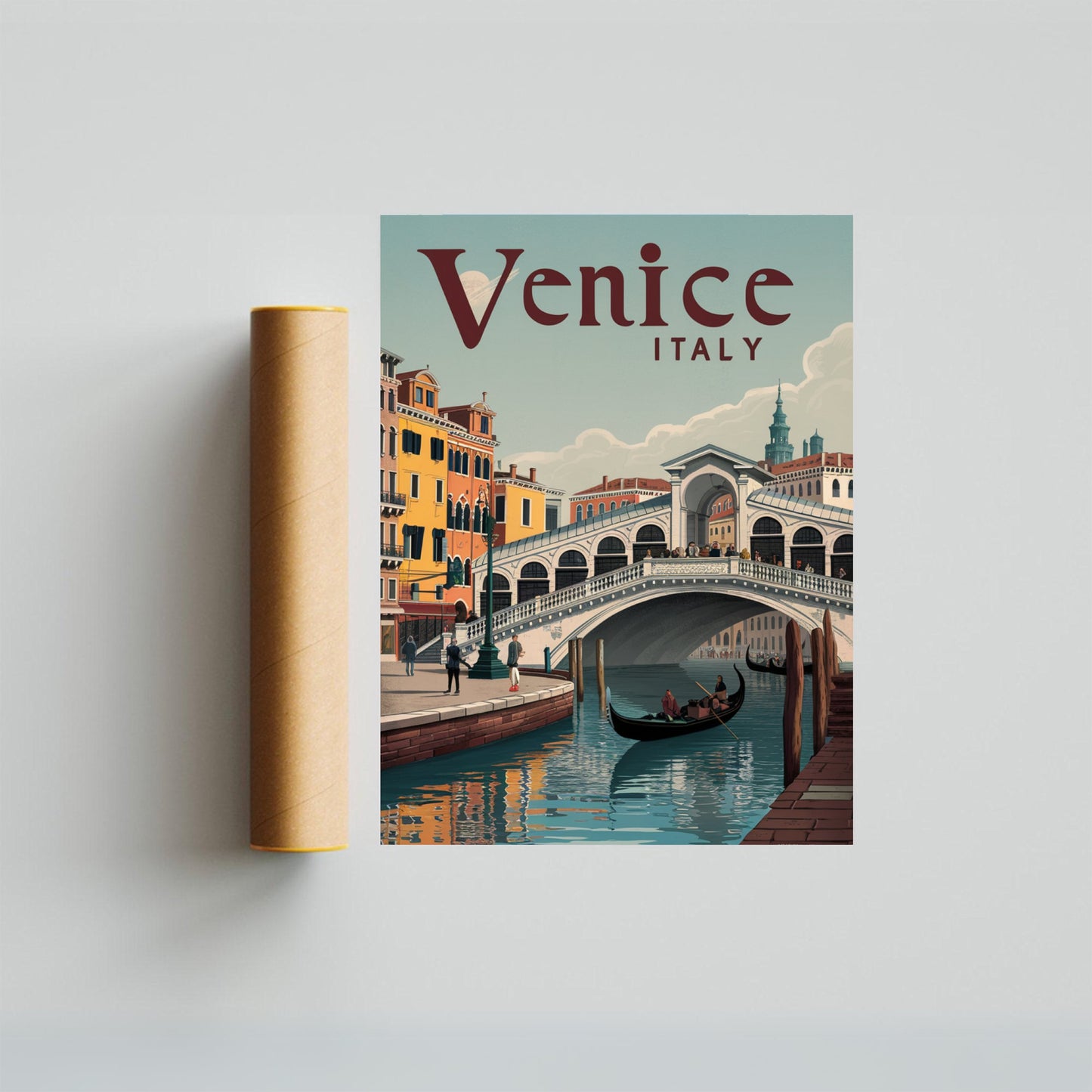 Venice Vintage Travel Poster -Timeless Canals