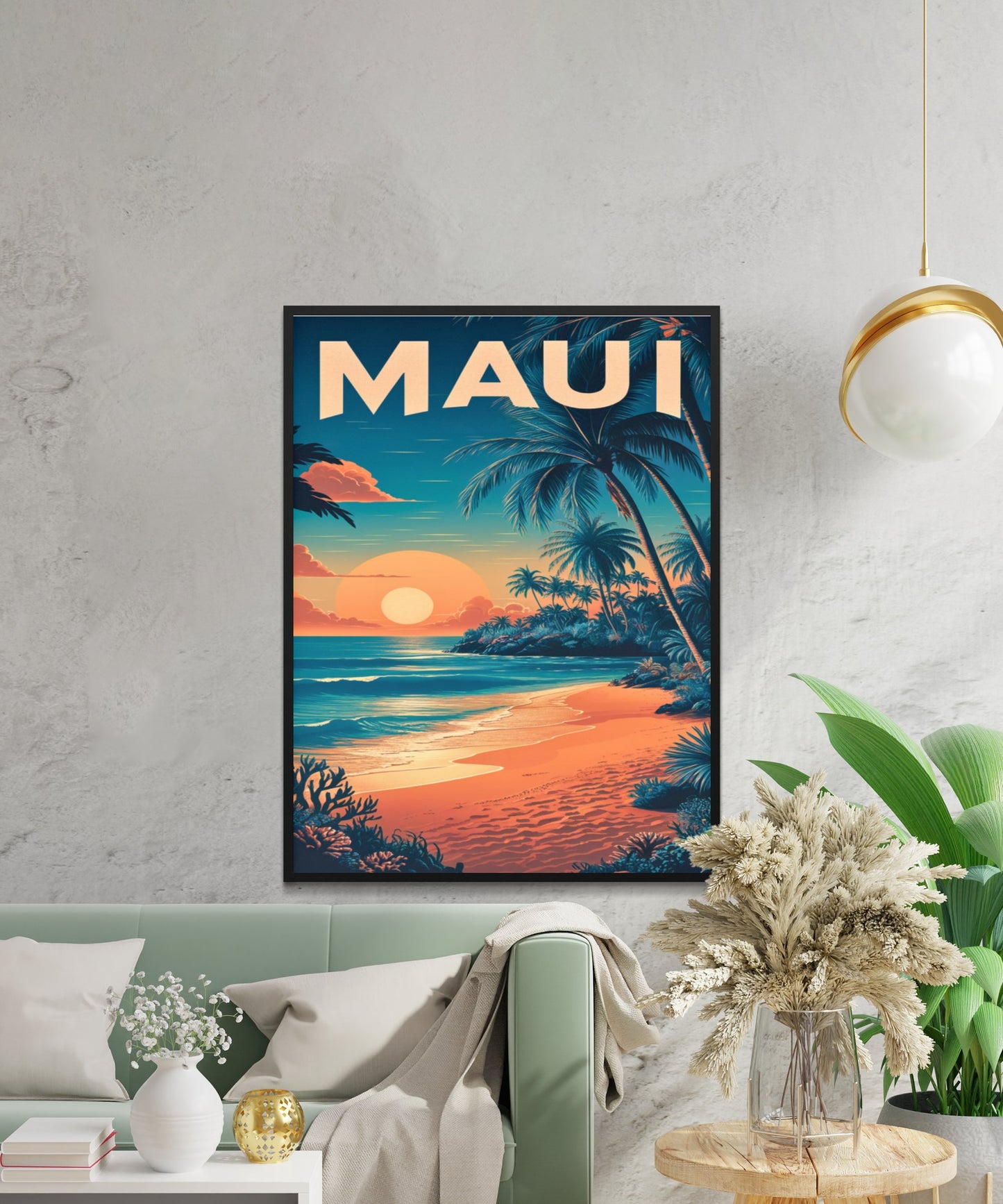 Maui Vintage Travel Poster - Aloha Island Charm