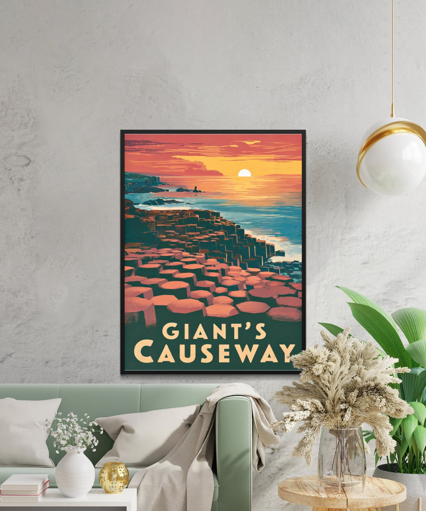 Giant's Causeway Vintage Travel Poster