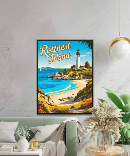 Rottnest Island Vintage Travel Poster - Serene Escape