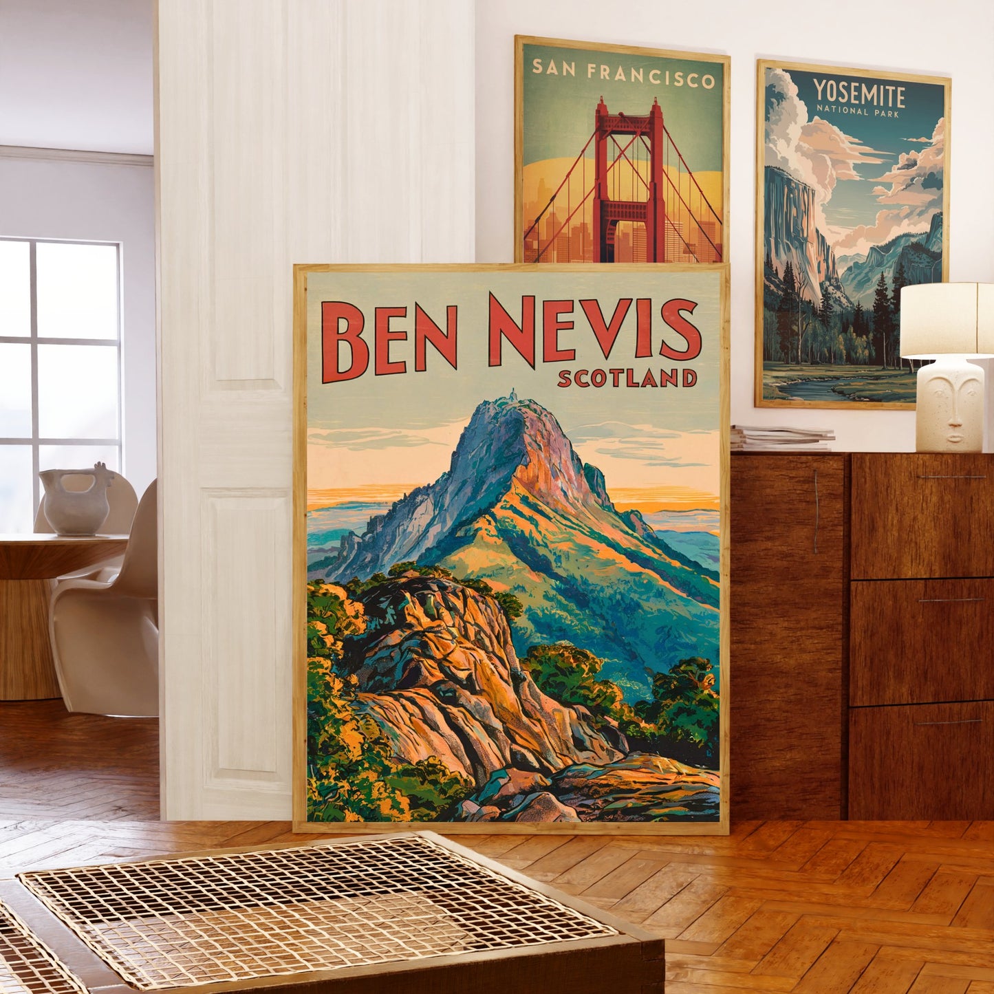 Ben Nevis Vintage Travel Poster - Majestic Mountain Views