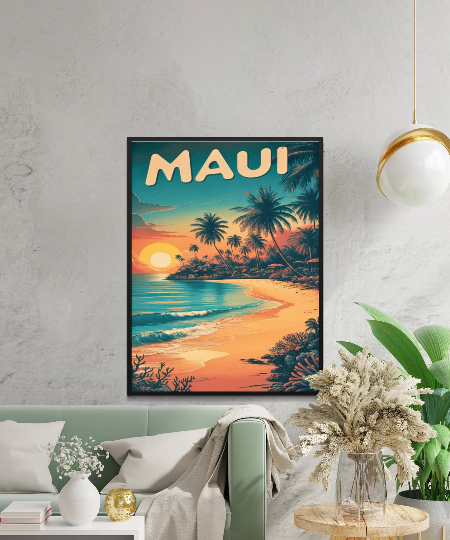 Maui Vintage Travel Poster - Tropical Paradise