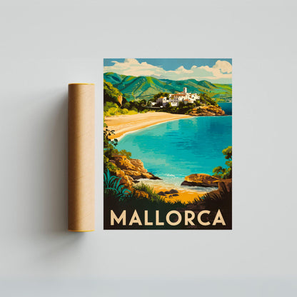 Mallorca Vintage Travel Poster