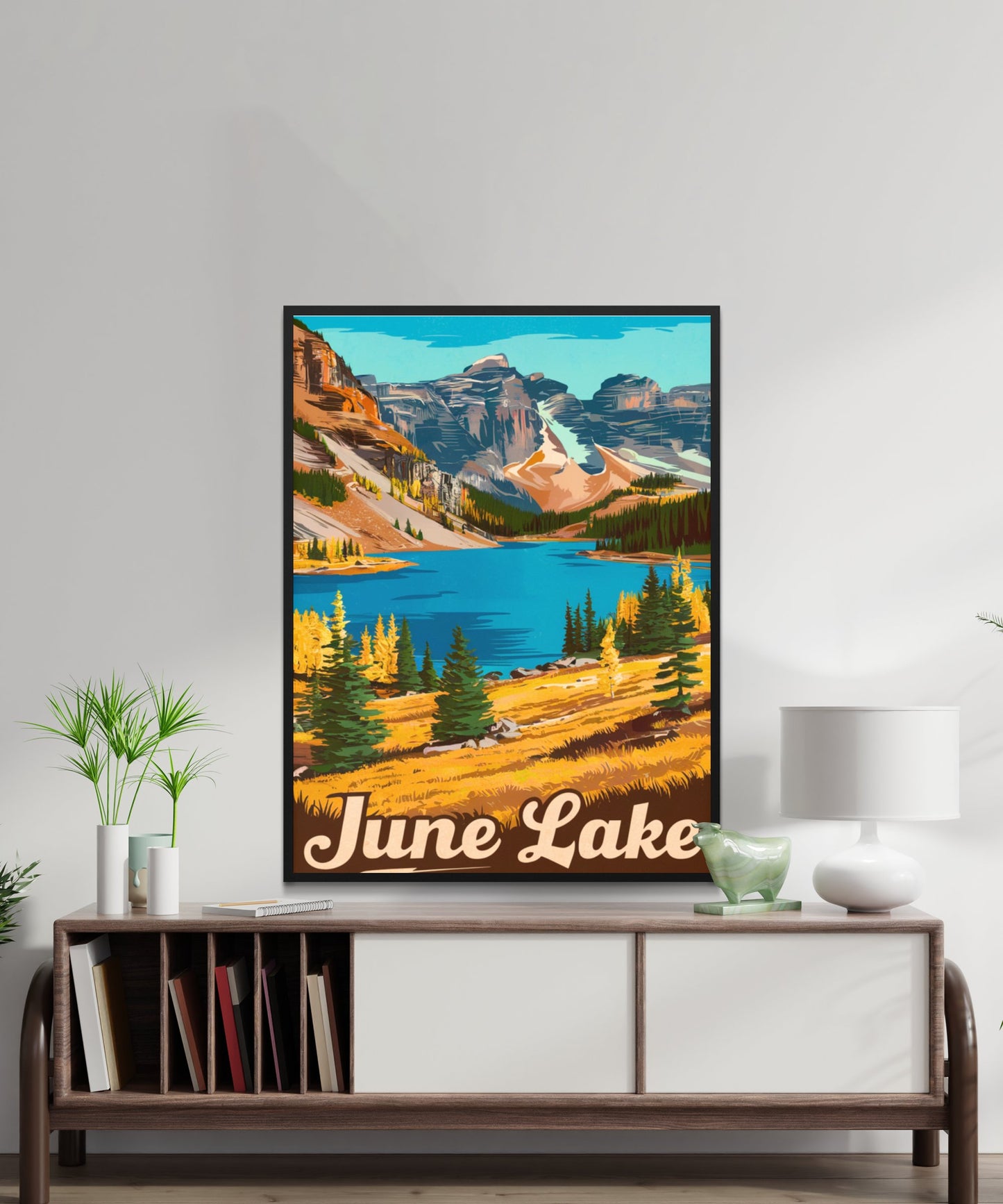 June Lake Vintage Travel Poster - Quiet Getaway