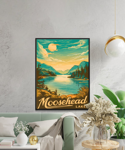 Moosehead Lake Vintage Travel Poster - Boating Paradise