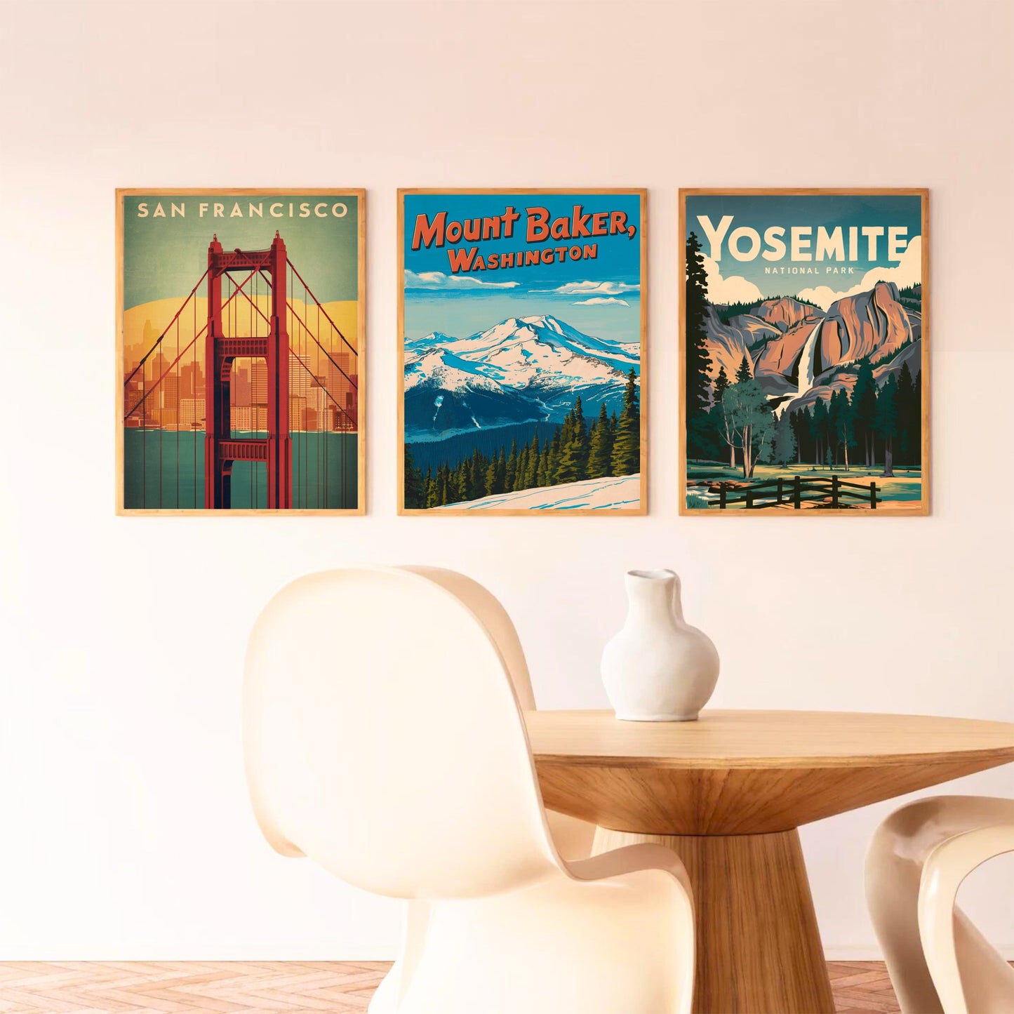 Mount Baker Vintage Travel Poster  - Washington's Alpine Icon