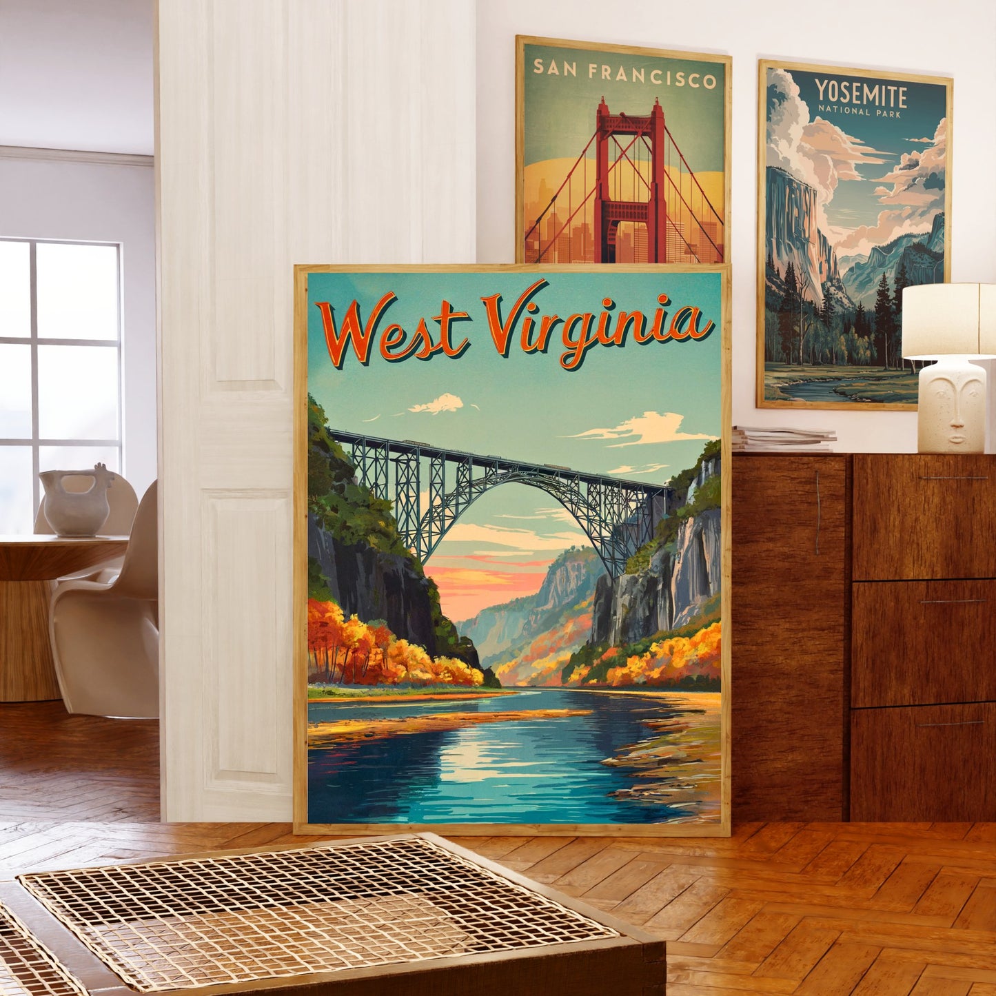 West Virginia Vintage Travel Poster - Timeless Appalachian Charm