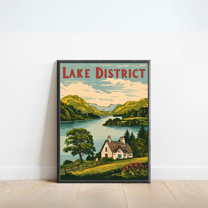 Lake District Vintage Travel Poster