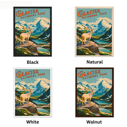 Glacier National Park Vintage Travel Poster