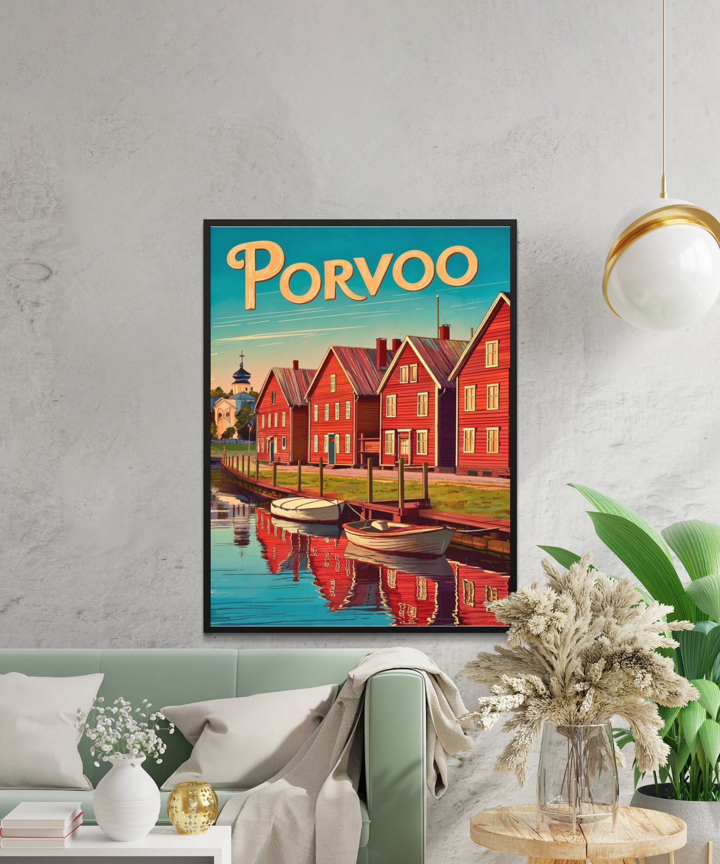 Porvoo Vintage Travel Poster