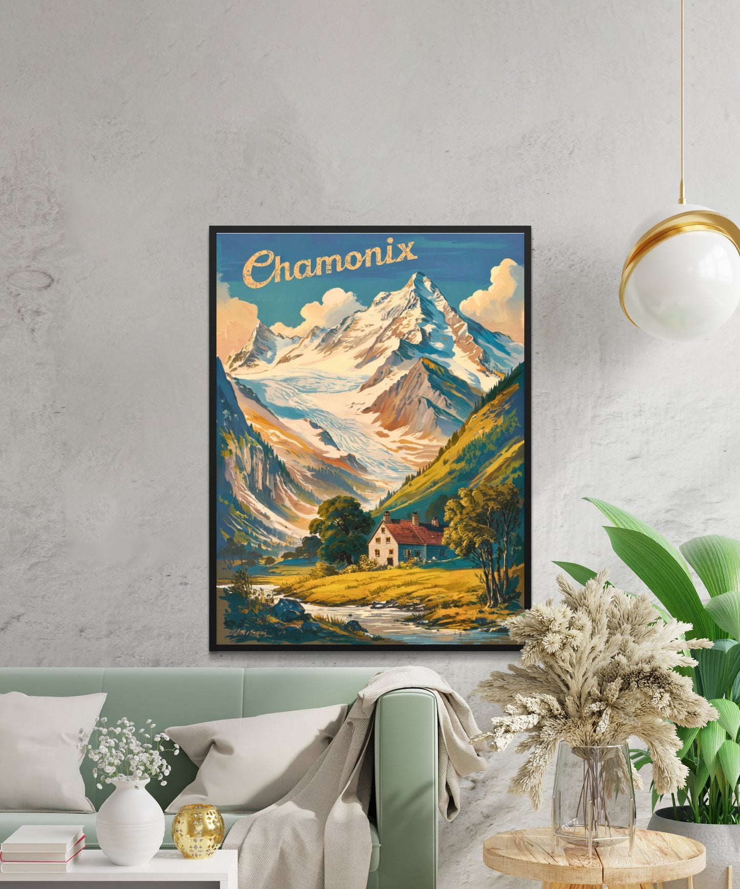 Chamonix Vintage Travel Poster - Alpine Majesty