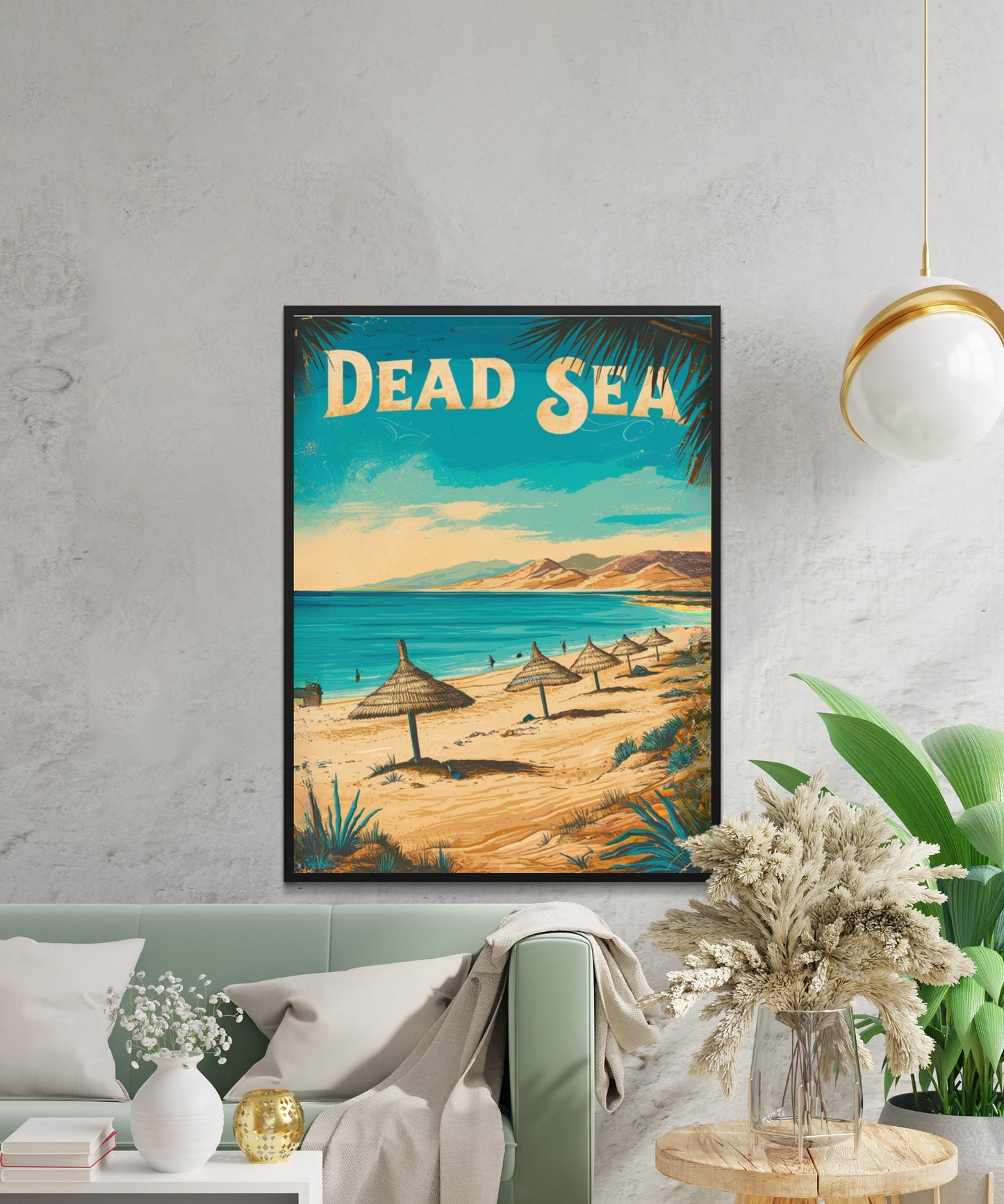 Dead Sea Vintage Travel Poster