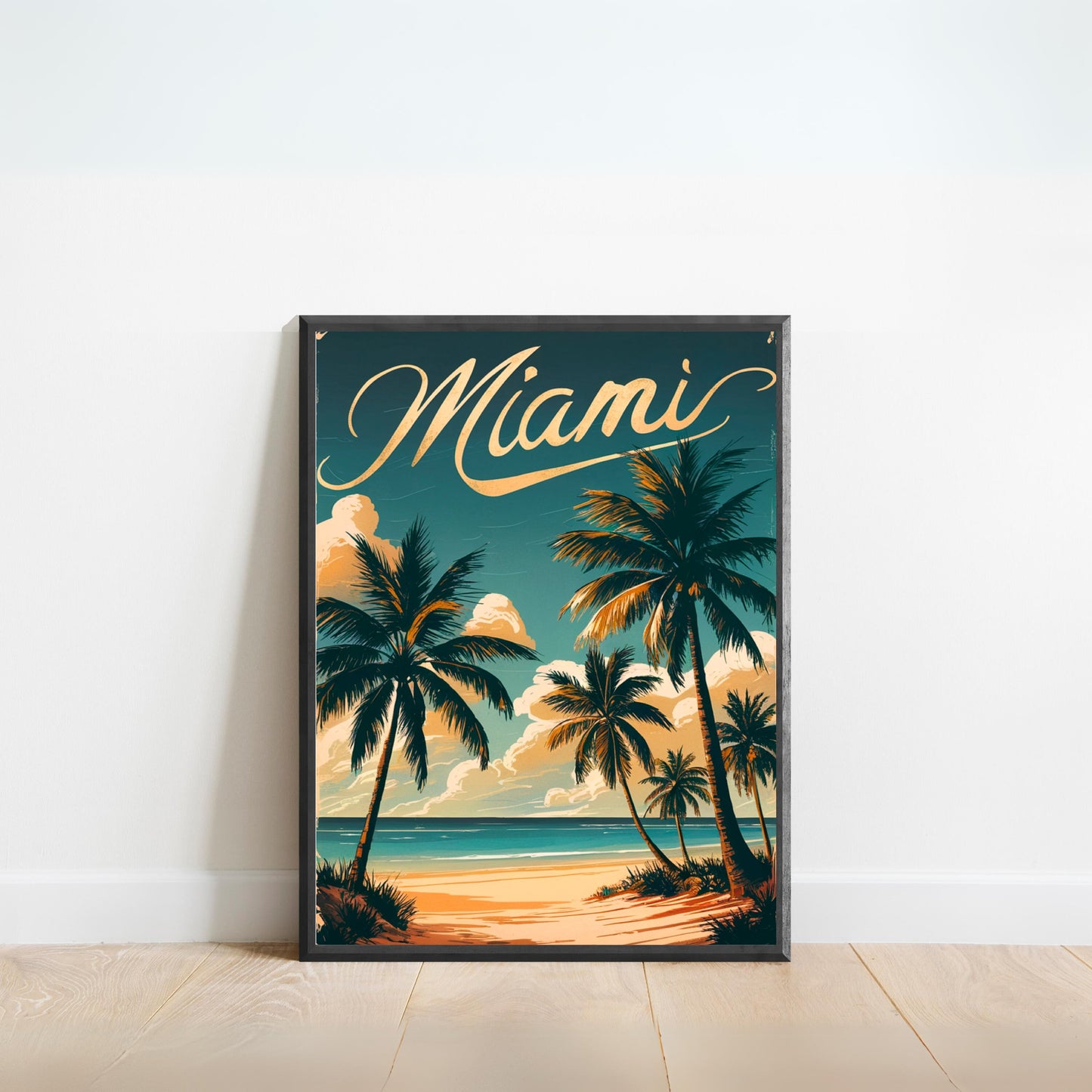 Miami Vintage Travel Poster - Oceanfront City