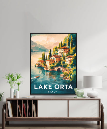 Lake Orta Vintage Travel Poster