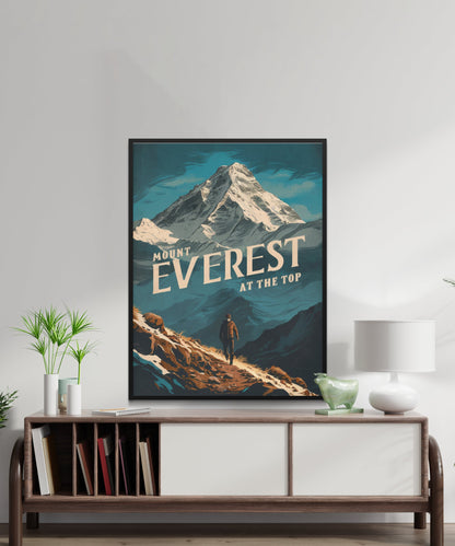 Mount Everest Vintage Travel Poster - Alpine Elegance