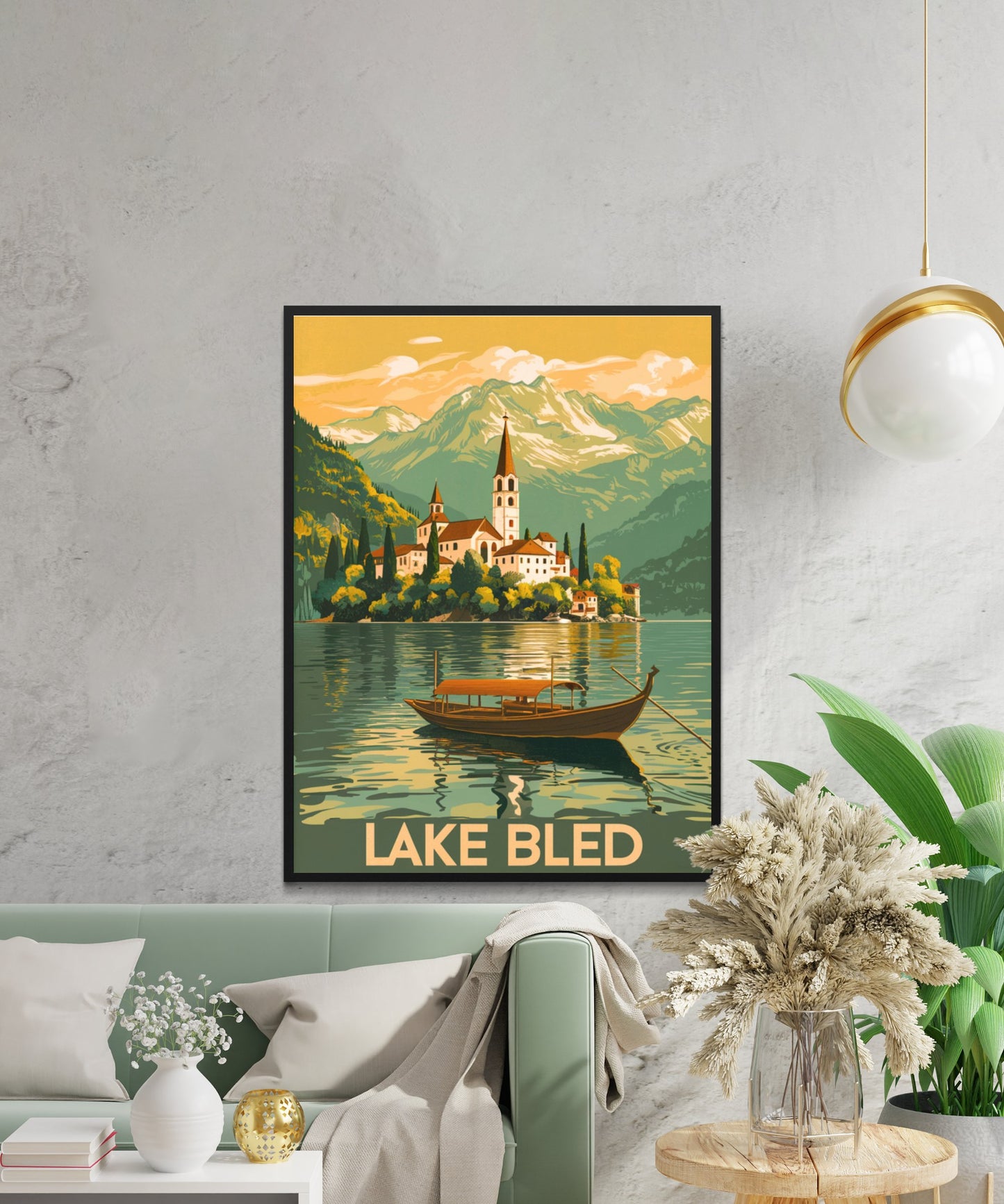 Lake Bled Vintage Travel Poster