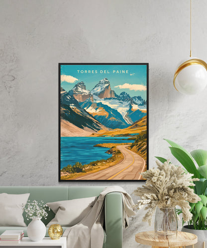 Torres del Paine Vintage Travel Poster - Alpine Wonders