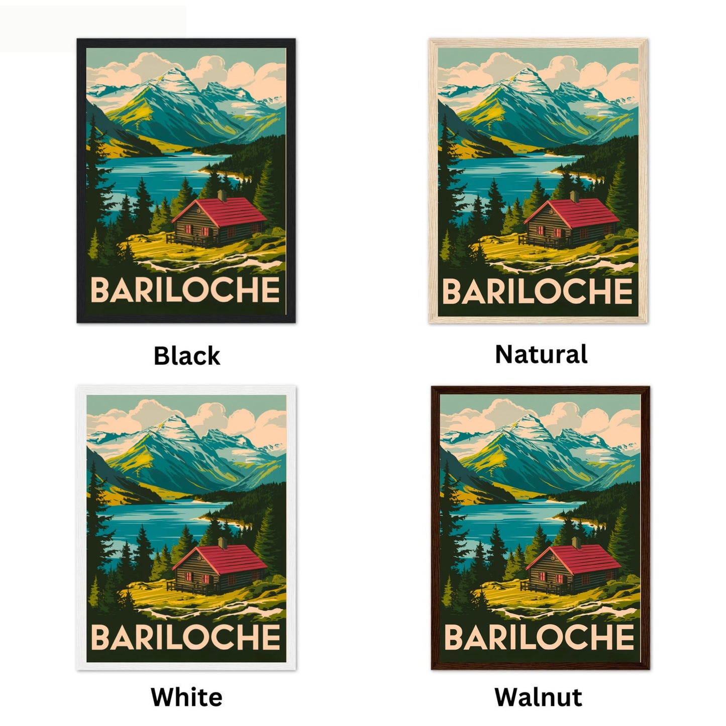 Bariloche Vintage Travel Poster