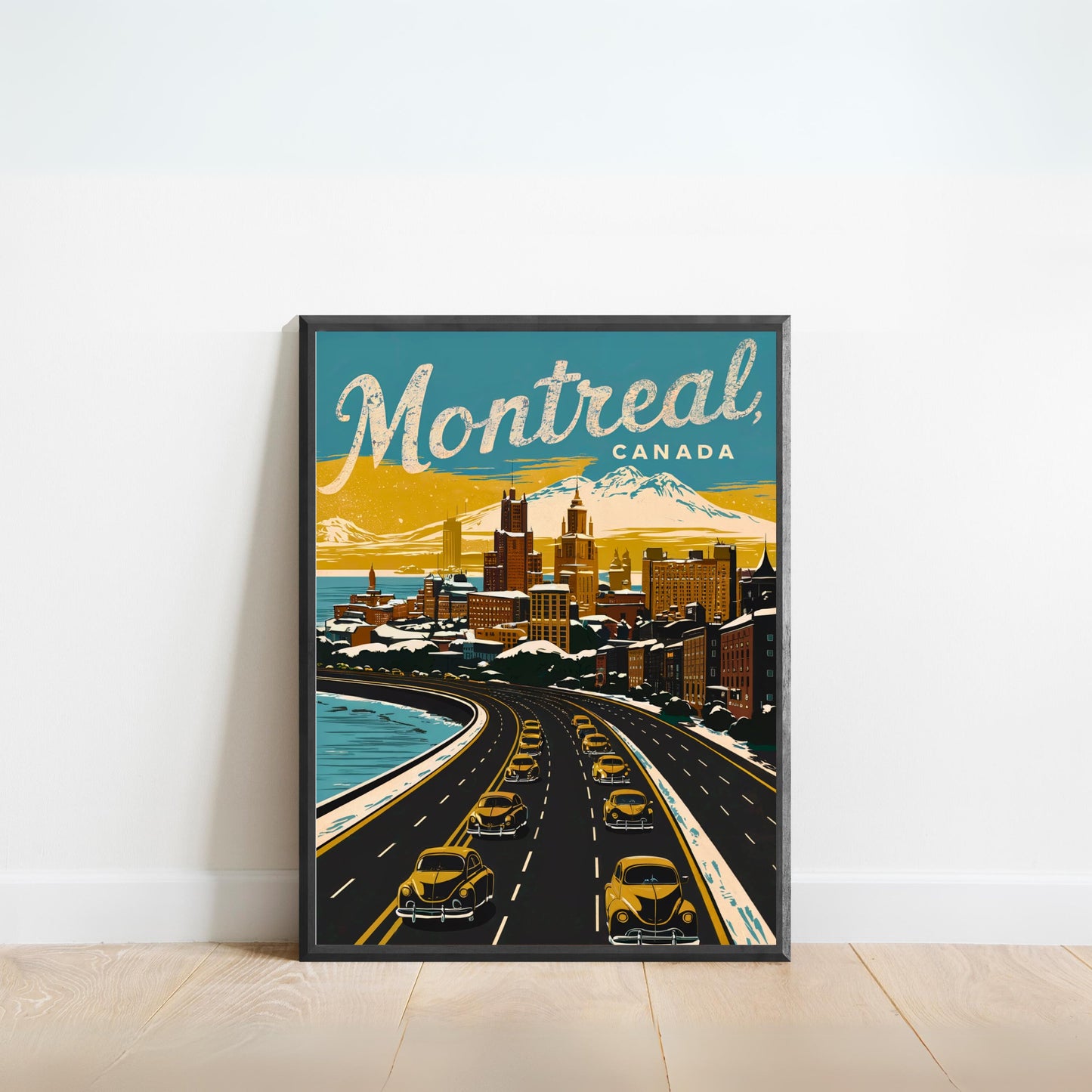 Montreal Vintage Travel Poster - Skyline City