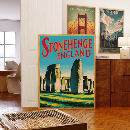 Stonehenge Vintage Travel Poster