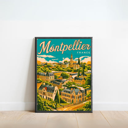 Montpellier  Vintage Travel Poster - Beautiful Views