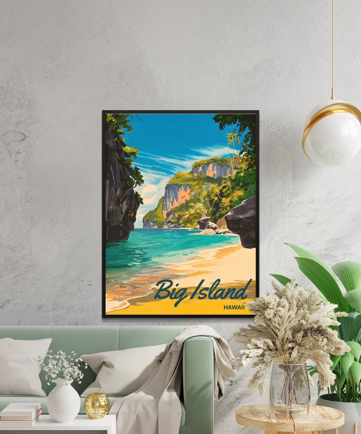 Big Island Vintage Travel Poster - Timeless Hawaiian Majesty