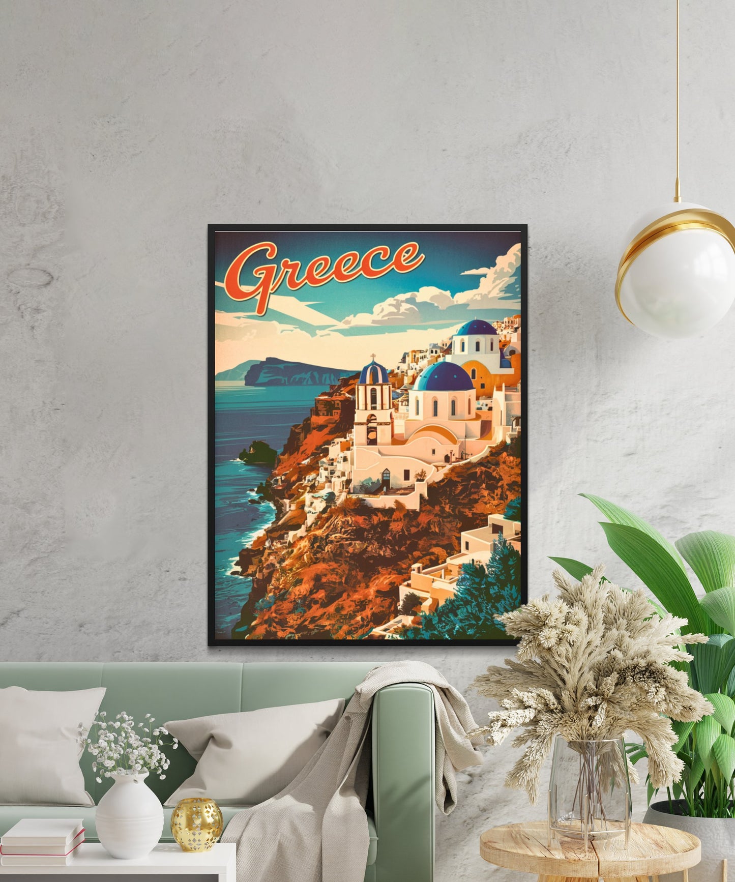 Greece Vintage Travel Poster - Mediterranean Majesty