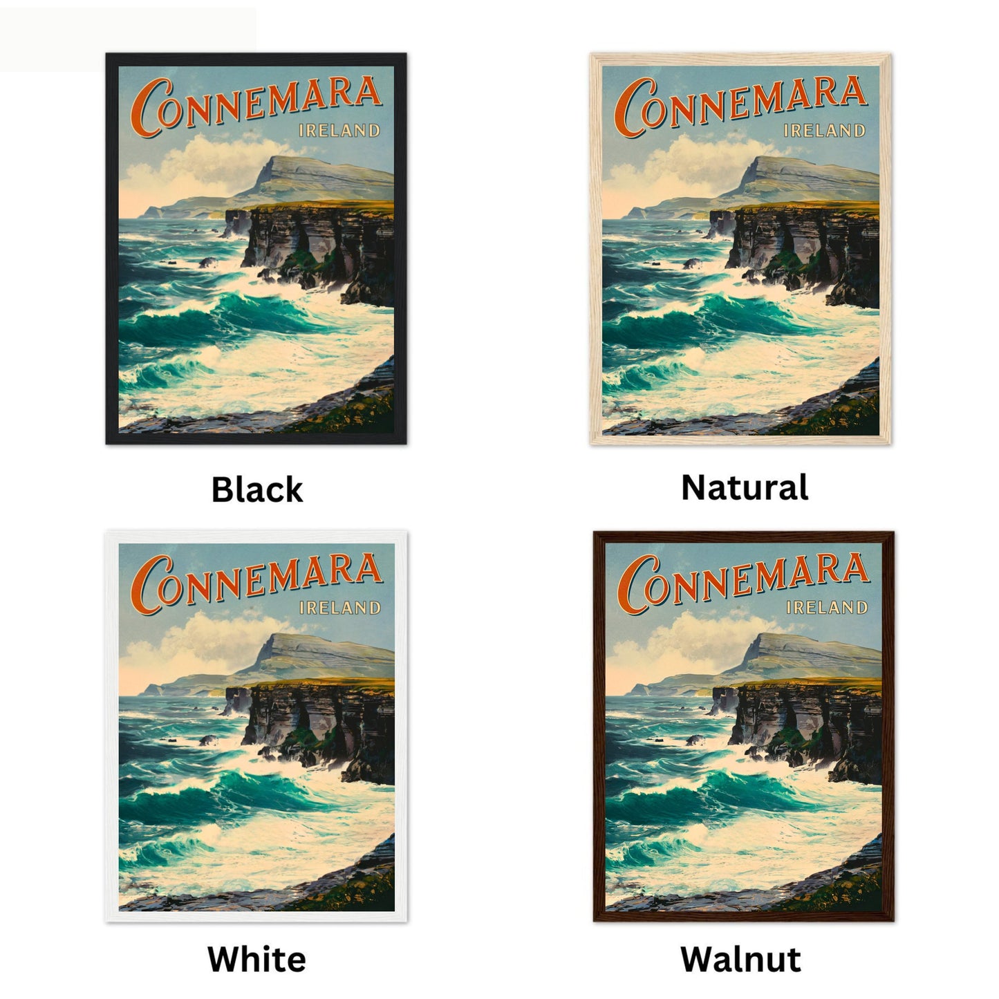 Connemara Vintage Travel Poster - Rugged Beauty of the West