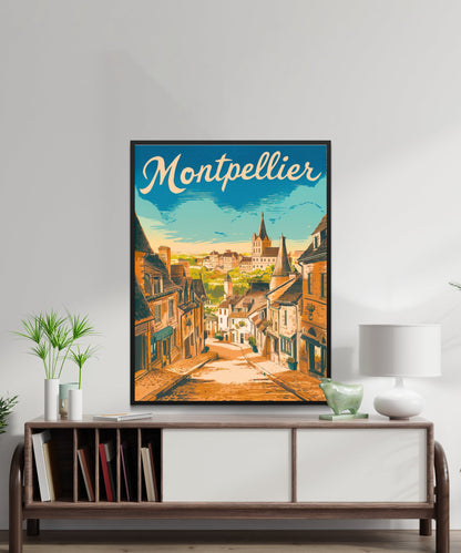 Montpellier  Vintage Travel Poster