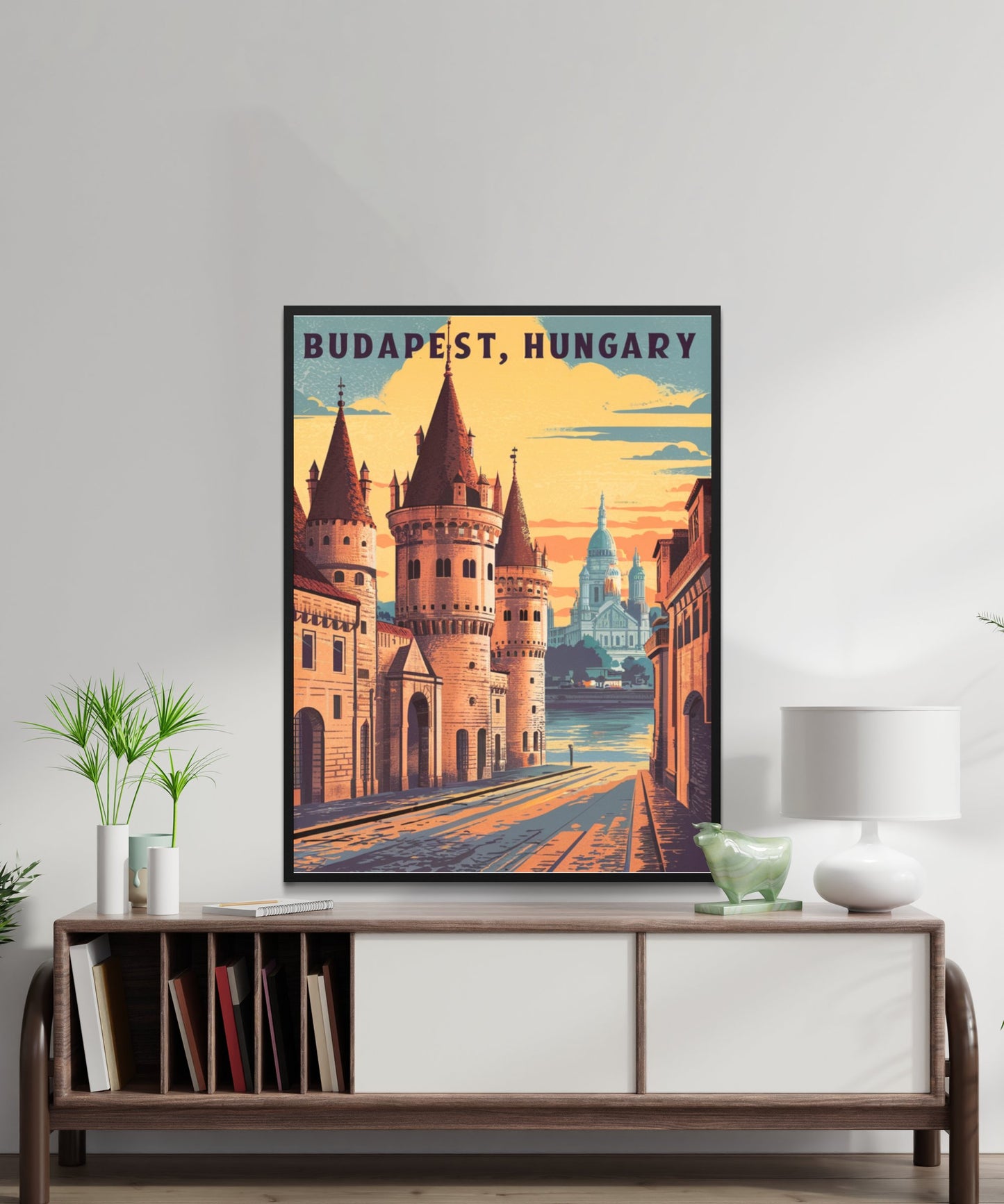 Budapest Vintage Travel Poster -Timeless Danube Splendor