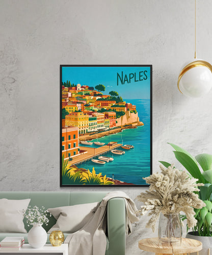 Naples Vintage Travel Poster - Bayfront Serenity