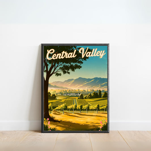 Central Valley Vintage Travel Poster - Lush Greenery