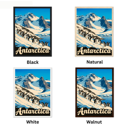 Antarctica Vintage Travel Poster