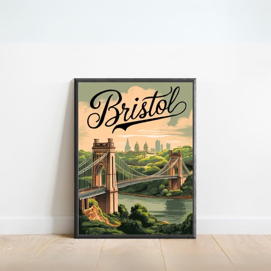 Bristol Vintage Travel Poster - Vibrant Arts