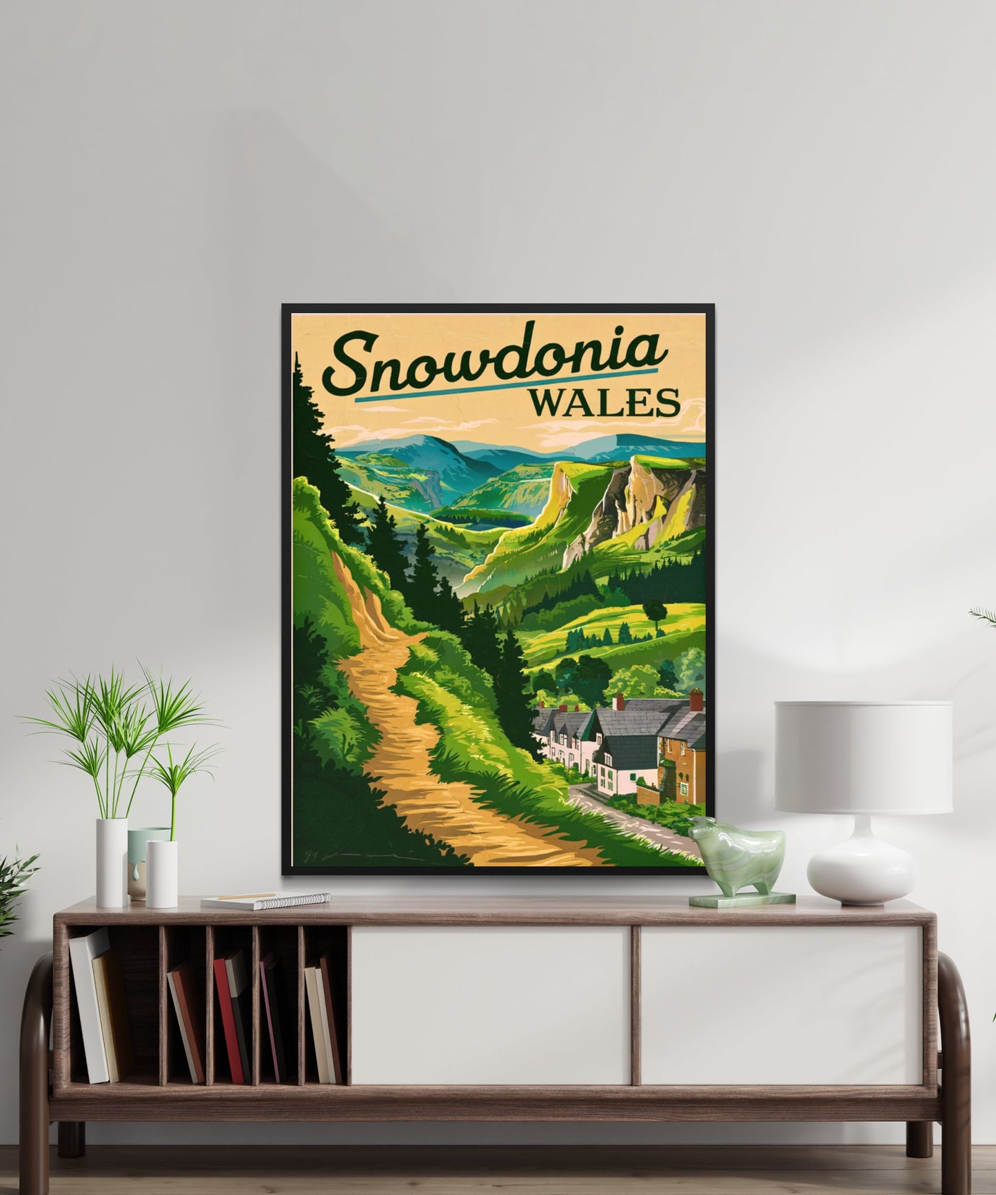 Snowdonia Vintage Travel Poster - Welsh Highland Charm