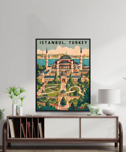 Istanbul Vintage Travel Poster