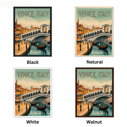 Venice Vintage Travel Poster -  Journey Through Canals