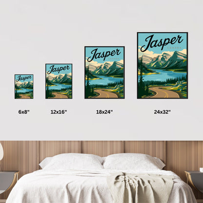 Jasper Vintage Travel Poster -  Scenic Beauty