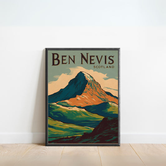 Ben Nevis Vintage Travel Poster