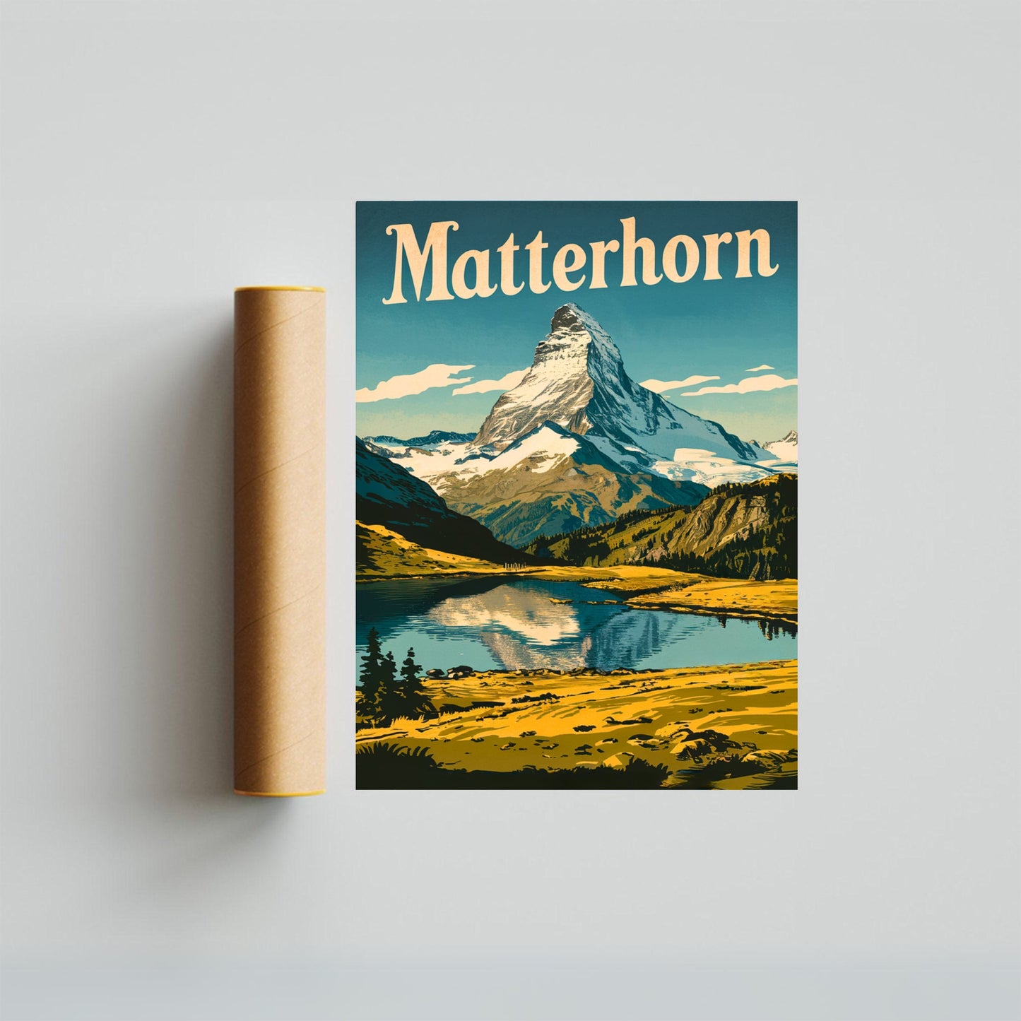 Matterhorn Vintage Travel Poster - Alpine Adventure