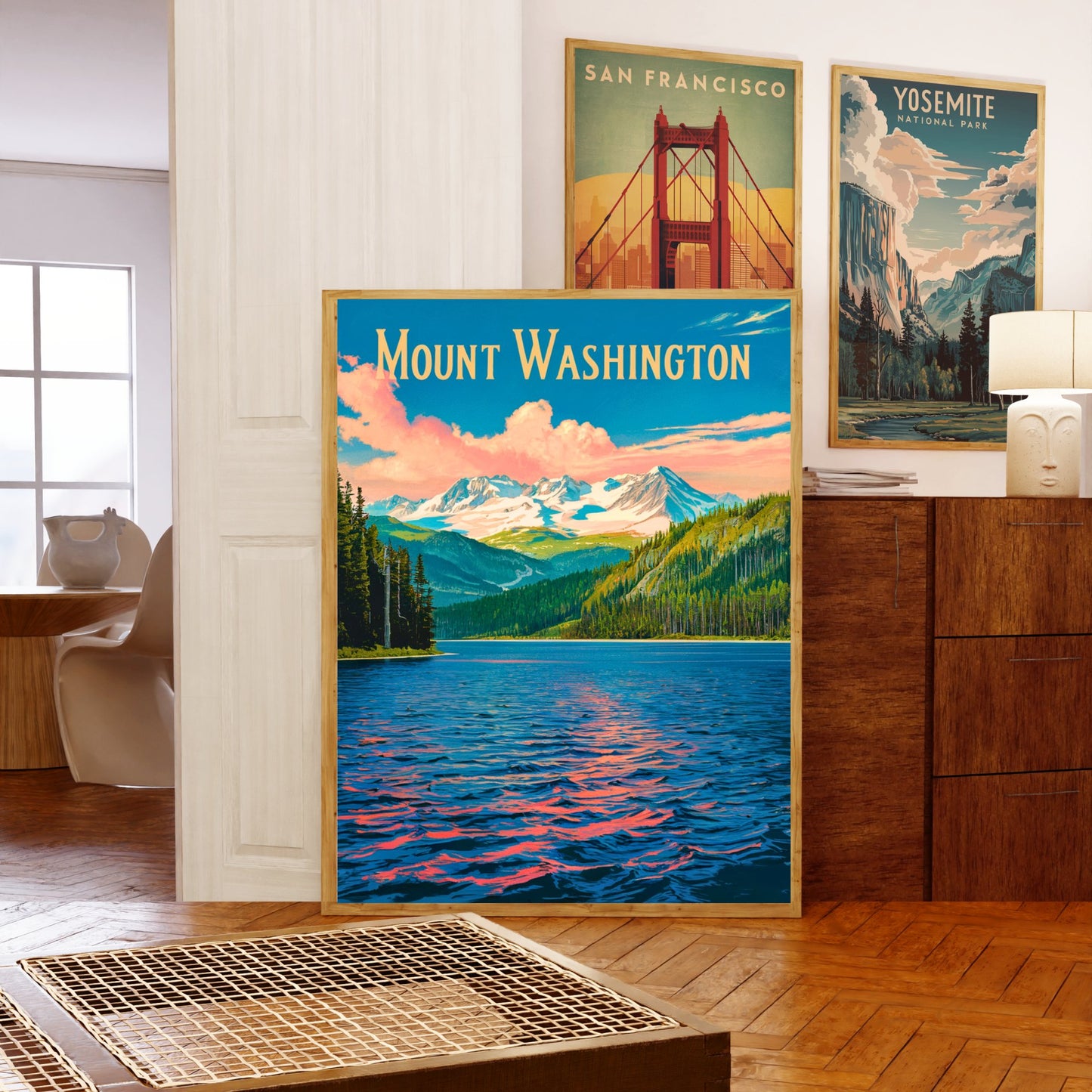 Mount Washington Vintage Travel Poster - Summit Serenity