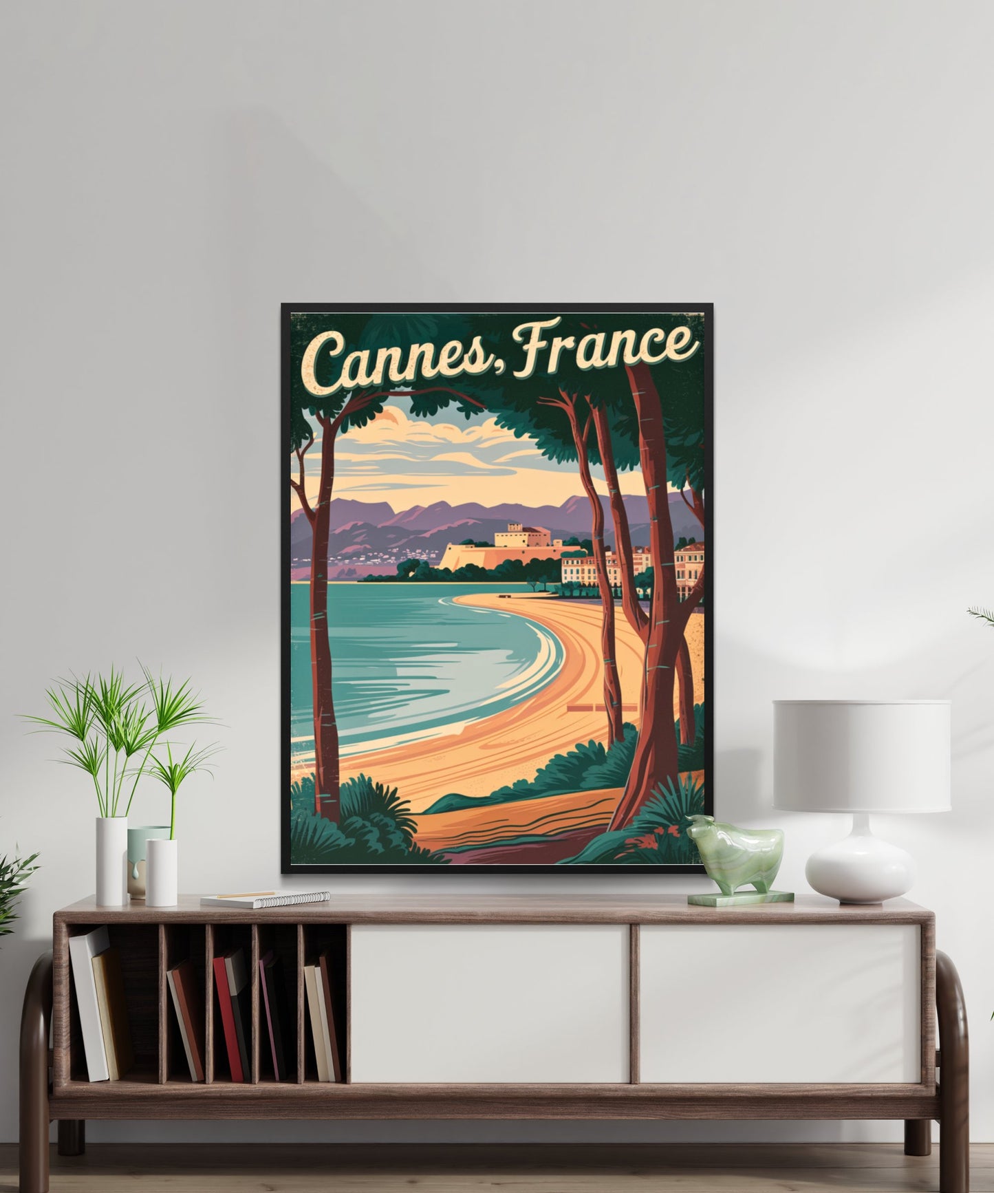 Cannes Vintage Travel Poster