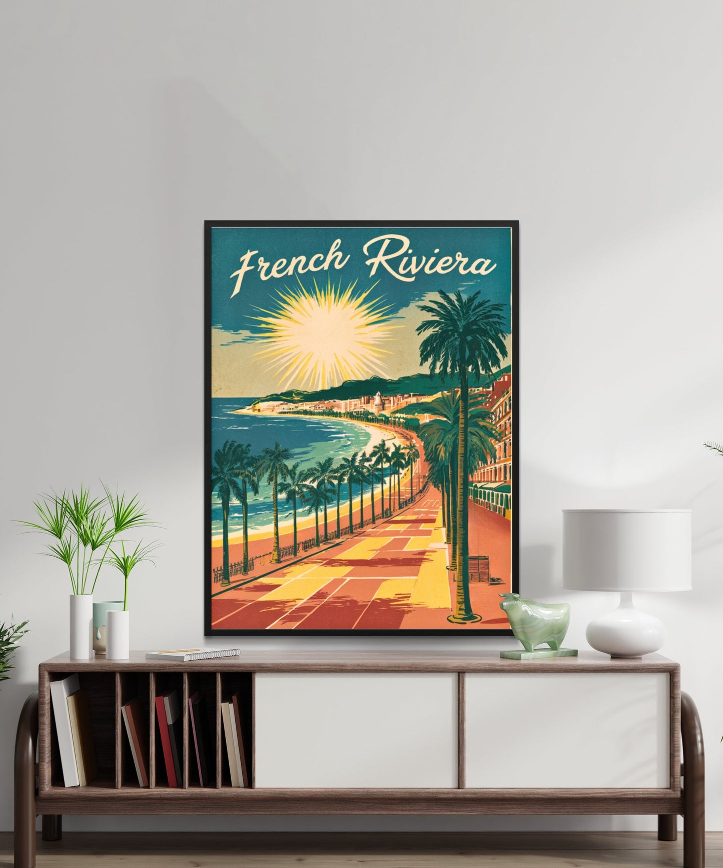 French Riviera Vintage Travel Poster